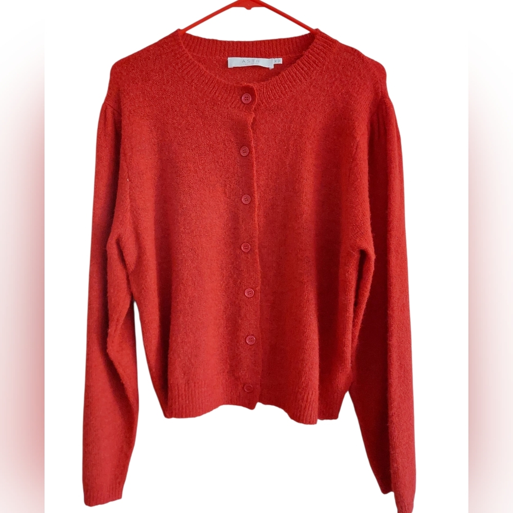 ASTR. The Label Red Women's Cardigan Sweater
